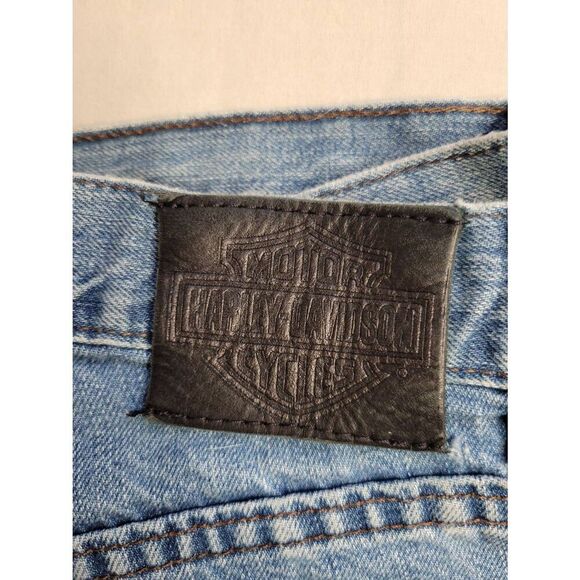 Harley-Davidson Light Blue Straight Men Jeans - Picture 12 of 15